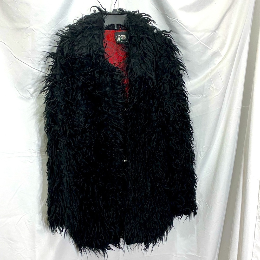 ❌ SOLD Lip Service 90’s Monster fur coat  L/XL Goth Emo retro Y2K Rare vintage